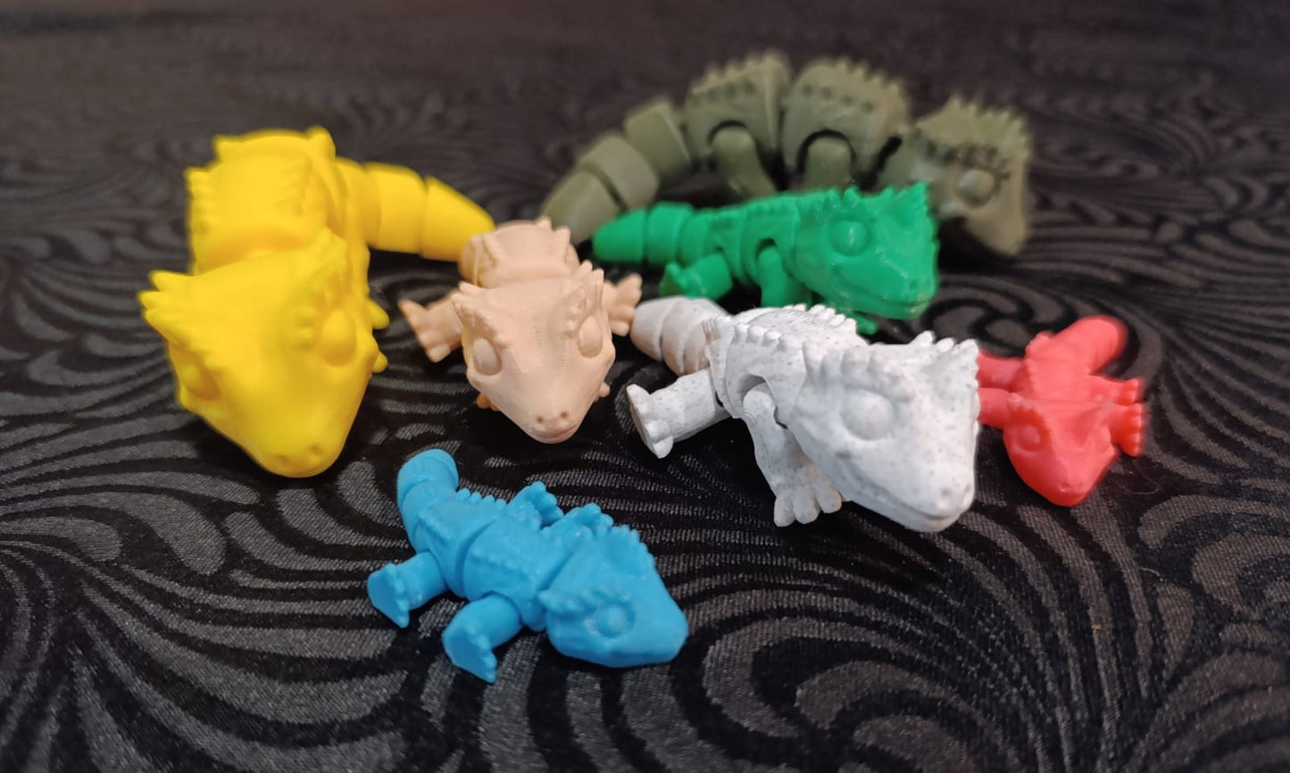 3D Printed Slinky Crested Gecko